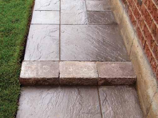The flagstone texture replicates natural stone, helping create beautiful spaces quickly and cost effectively.