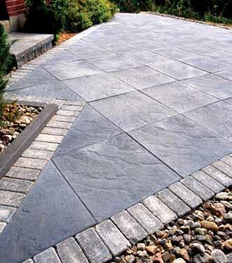 Ledgerock Ledgerock slabs blend easily into any landscape setting. The flagstone texture enhances the natural appearance, while giving you the freedom to add your own creative touches.
