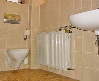 The capacity of a hydronic radiator is limited by the low temperature at which it must operate to avoid creating a burn hazard for the occupants.