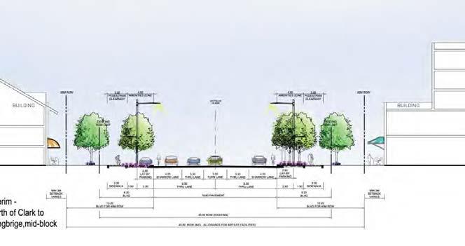 4. Pre-Subway Plan 4.1.4.2 North of Clark to Langstaff Mid-Block Cross Sections Without Hydro Poles With