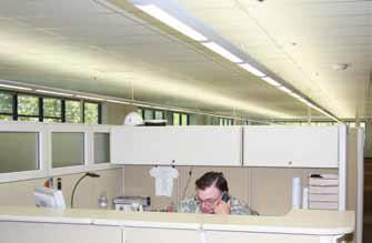 CASE STUDY: DAYLIGHTING / INTEGRATED OFFICE LIGHTING California National Guard Joint Force Headquarters (Sacramento, California) In the open office area, recessed T8 fluorescents were replaced with