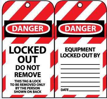 Locks 7. Electrical circuits must be checked by qualified persons with proper and calibrated electrical testing equipment.