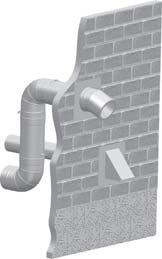 OR SNOW LINE 3. The air piping must terminate in a down-turned elbow as shown in FIG. 4-1B. This arrangement avoids recirculation of flue products into the combustion air stream. 4. The vent piping must terminate in an elbow pointed outward or away from the air inlet, as shown in FIG.