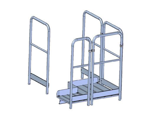 The legs are supplied complete including all supports and fasteners needed to fit them to the dust collector frame (foundation anchor bolts are NOT included).