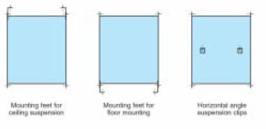 Forms of running and mounting The direction of airflow through the fan and the fan mounting position are defined as the Form of running.