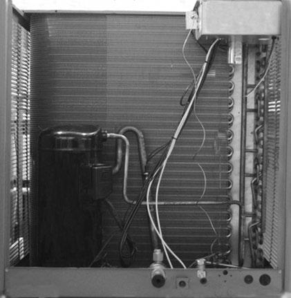 SERVICE ACCESS Control box with separation between line and control voltages, as well as compressor and other refrigerant controls are accessible through removable top and side panels (without