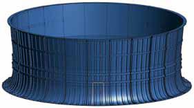 ground level or cooling tower s deck Low weight - in comparison to steel fan stacks Fasteners made of SS304 stainless steel Standard operational temperature: from -40 to +65 C Standard colour: RAL