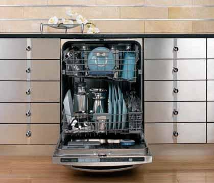 Taking water hardness and soil levels into account, the dishwasher automatically dispenses just the right amount of detergent needed