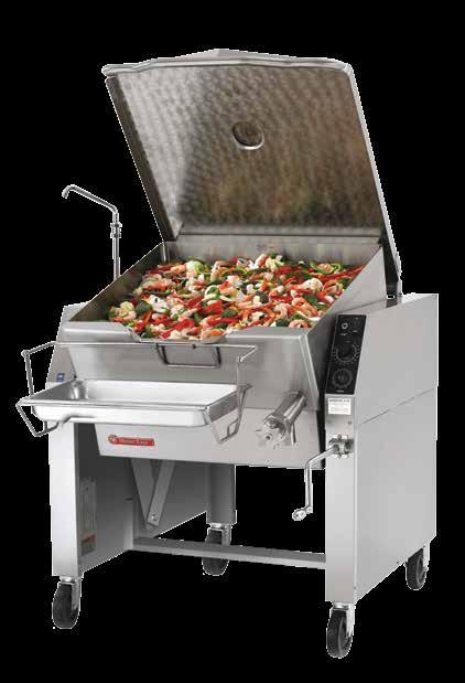 The same versatility as the larger 30 and 40 gallon skillets but in a even smaller, 16 gallon,