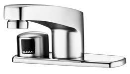 Sensor-Activated Systems OLP ETF-660 On-Q Sensor-Activated Hand Washing Faucets Includes chrome plated brass lavatory faucet, flow control spray head, On-Q sensor with splash-proof circuit control