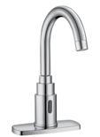 EAF-350 Battery-Powered Sensor-Activated Faucet Includes chrome plated, one-piece modular construction with all concealed components above deck, double infrared sensors with automatic range setting