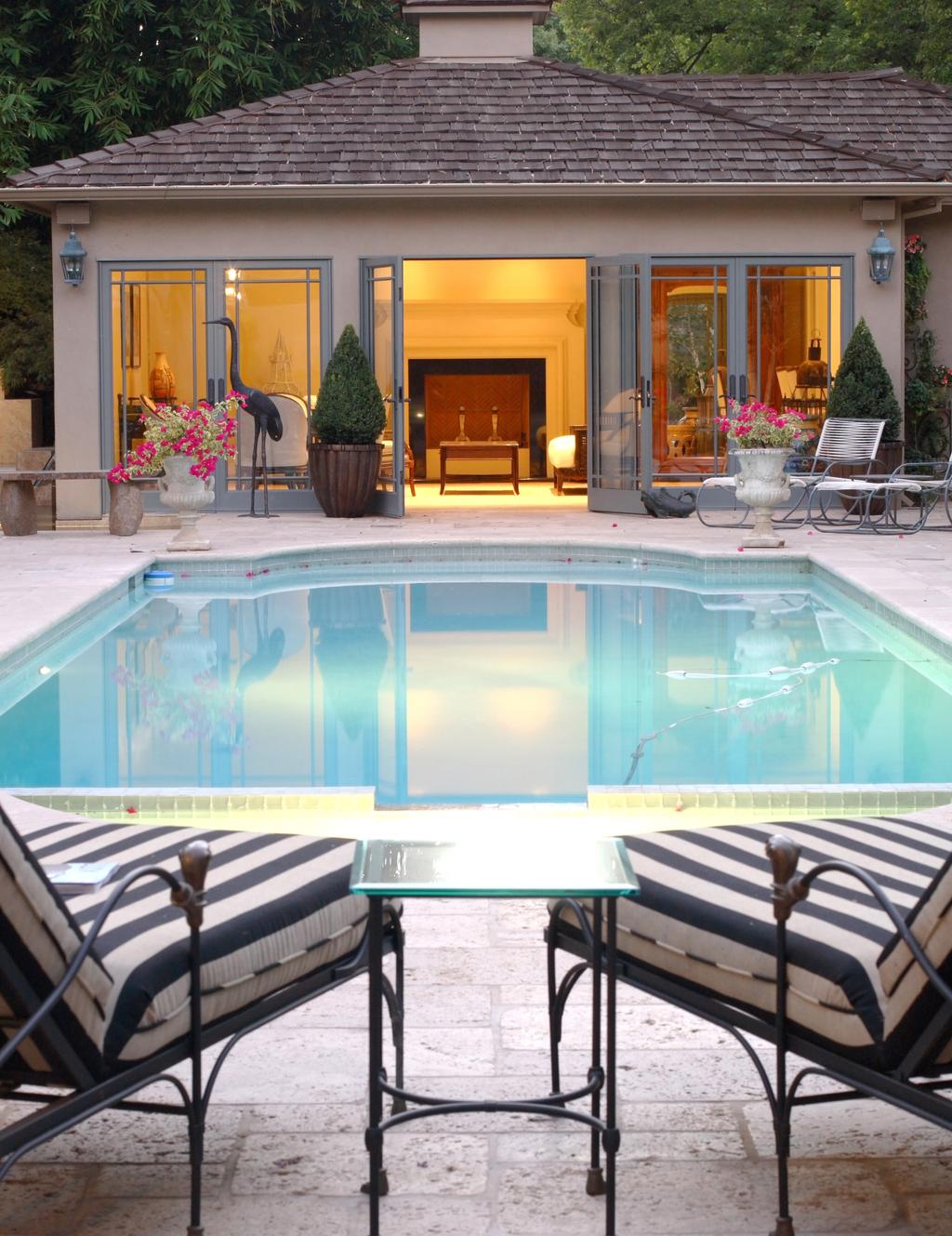 POOL STORAGE IDEAS FROM STORAGE BENCHES TO POOL HOUSES