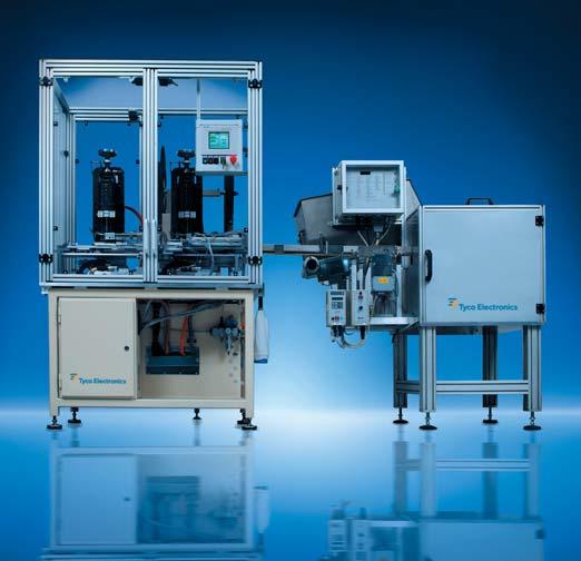 Precise insertion of Tyco Electronics as well as NON Tyco Electronics products is assured by semi-automatic and fullyautomatic machines which we call P200, P300 and P350.