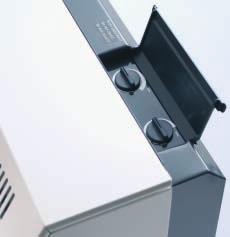 In winter the storage heater module provides comfortable and economic heat.