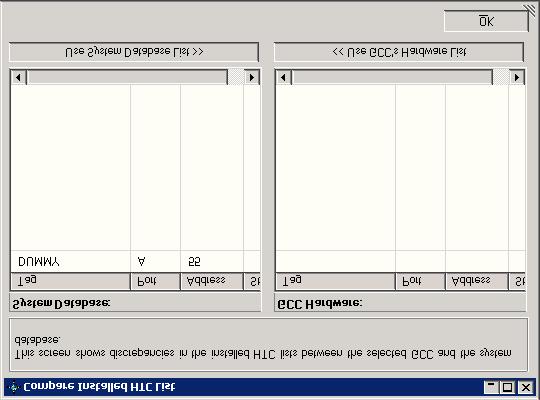 Figure 4-23 Compare Installed HTC List 4.10.