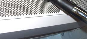 This is important to minimise the build-up of dust and lint on the air filters which are just inside the inlet grilles as this will affect the performance of the dry cooling unit.