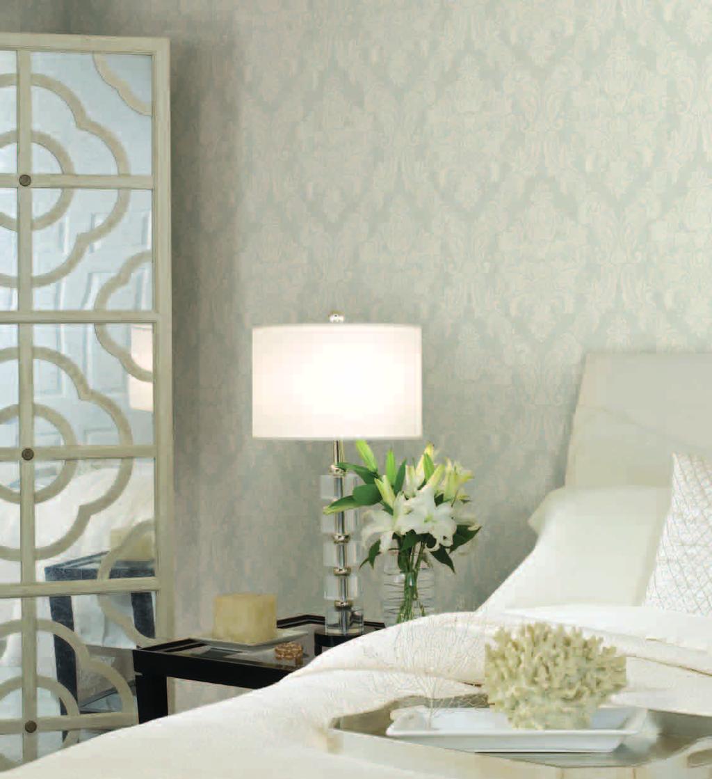 DAMASK Elegant, refined, stately this damask wallcovering speaks volumes about your good