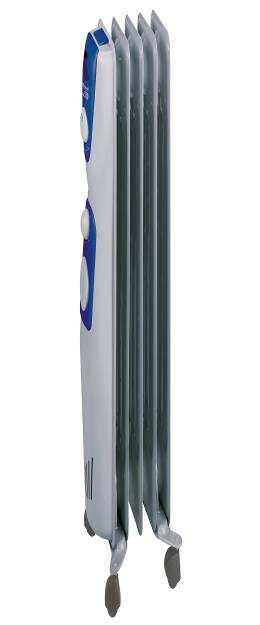 Oil Filled Radiator MR 510 MR 715 - Mains: 230V ~ 50 Hz - Heating power: 1000 watts - Mains cable: 3 x 1 mm² x 1,25 m - Protection category: IP 20 - Unit weight: 7,2 kg - Mains: 230V ~ 50 Hz -