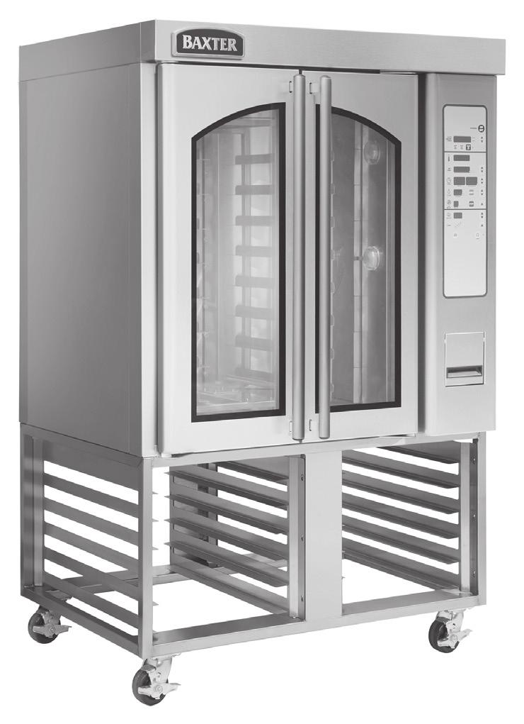 RACK OVENS MINI ROTATING OV310 Series Listed for safety and sanitation by UL OV310 Series Mini-rack oven shown on 12-pan stand base Mini-rack oven shown on proofer base Stainless steel interior and