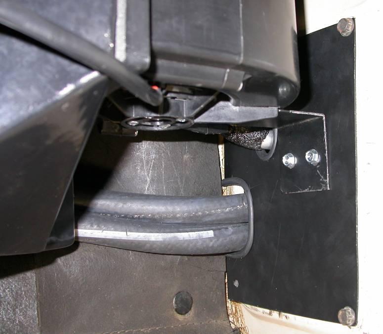 air box. Locate the air inlet block off and (2) #10 x 3/8 hex head screws.