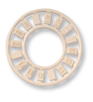 17 Icon Wheels Labeling and Identification For use with: SL Series Modules SL Series Furniture Outlets SL Series Mounting Straps Modular Jack Boxes Standard Faceplates Universal Office Boxes HideAway