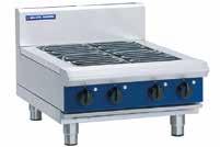 x 5.5kW burners Robust enamelled cast iron pan supports Fully sealed hob top External Dimensions: 600 W