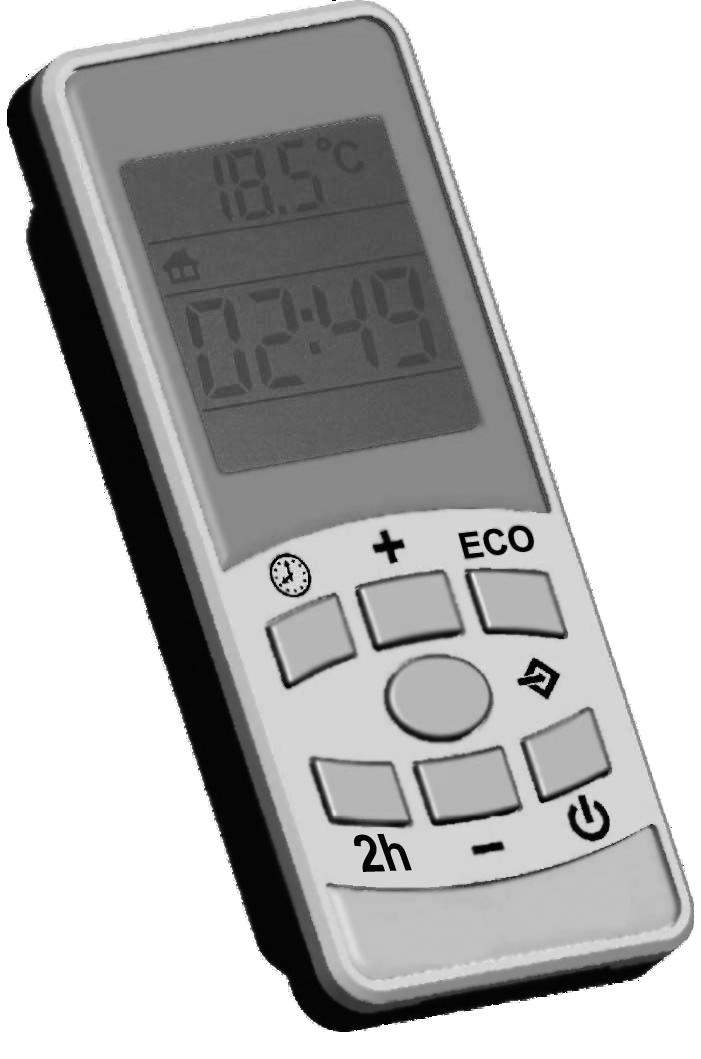 General Description The Remote Control (Optional) The remote control communicates with the radiator using infra-red signal from a maximum distance of 10m from the appliance and requires 2x AAA