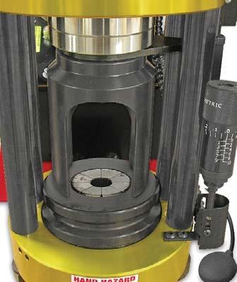 D65 SERIES Service Hose Crimpers CALIBRATION CHECK PROCEDURE Step 4: Slide the Pusher onto the pusher retaining ring on the hydraulic cylinder.