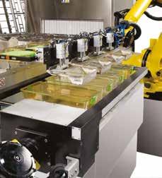 automatically process also stacks or cage bases, for total flexibility Robotic cell footprint: