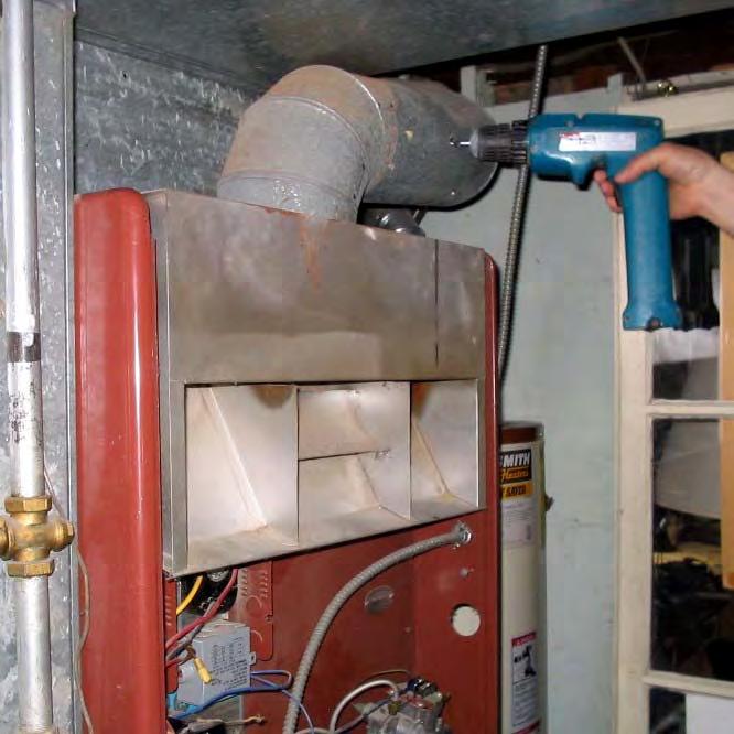 The vent on this furnace should be drilled approximately 18 from