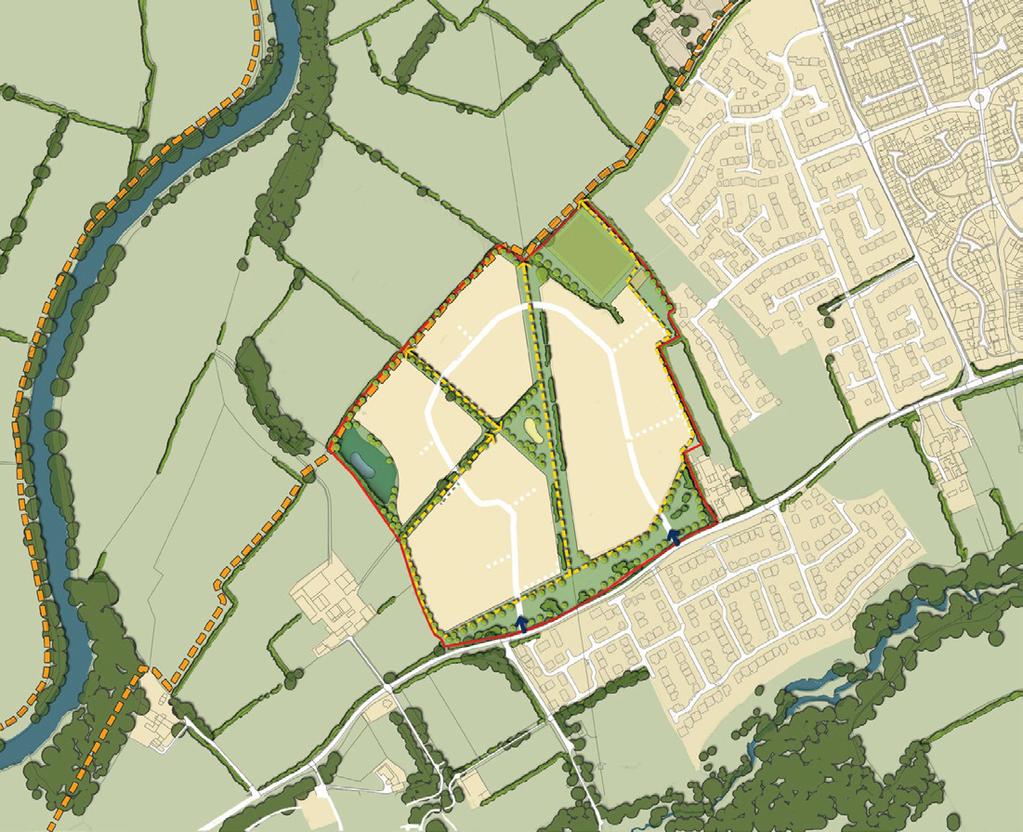 PROPOSED DEVELOPMENT FRAMEWORK The Framework Plan shows how the site could be brought forward whilst addressing the constraints and opportunities identified through our initial assessments.