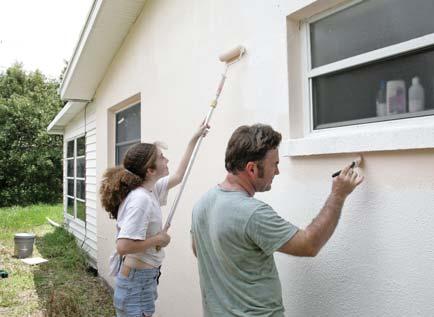 Paint Exterior Walls Without going to the expense of painting the exterior of your house, there are many touch-ups you can do to give your home a fresh "new" look.