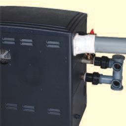 All connections, except for combustion air, are located on the rear of the unit for clean installations and easy access to the heater.