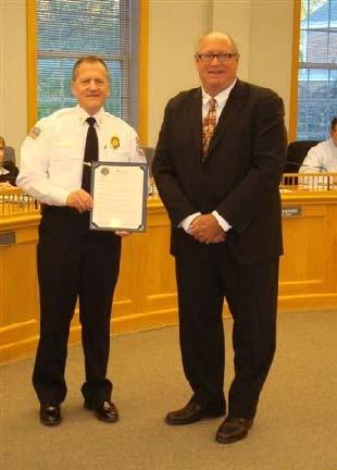 Highlight of the Month Mayor Schmidt presented Chief Zywanski with a proclamation to commemorate EMS week, May 15-21, 2011.