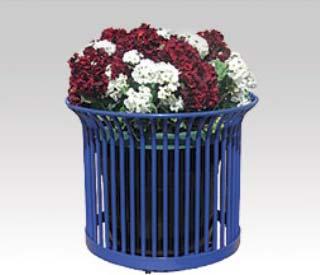 2.4 FREE STANDING PLANTERS To be used sparingly and only at key locations and not in the City Sidewalk Zone or the Curb Extension Zone Model: Cunningham Size: 25 x 32 Colour: Black Mounting: As