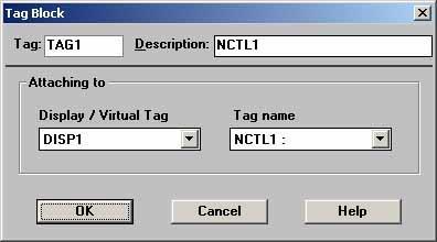 nustatykite display1 DISP1, TAG NCTL1: (5.4 pav.) 5.4 pav. TAG bloko suderinimas 4.