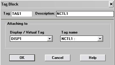 Įkelkite skaitmeninio ekrano (numeric display), skaitinio valdymo (numeric control), šviesinio indikatoriaus (indicator display) ir du teksto elementus į grafinio redaktoriaus DISP1 langą (6.1 pav.). 6.