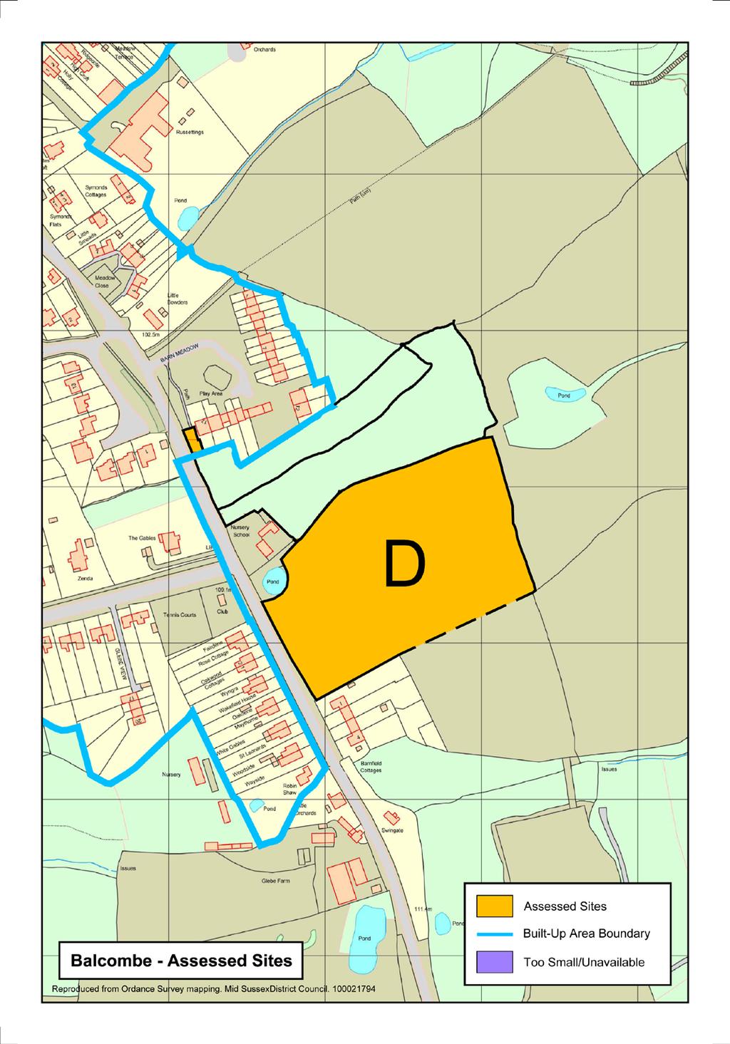 11. The Plan: Policy Two Housing Site Allocation 2 Approximately 14 dwellings on land at Barn Field off Haywards Heath Road comprising a mix of 2, 3 and 4 bedroom
