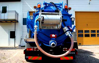 Suction hose reel side Hydraulically driven,