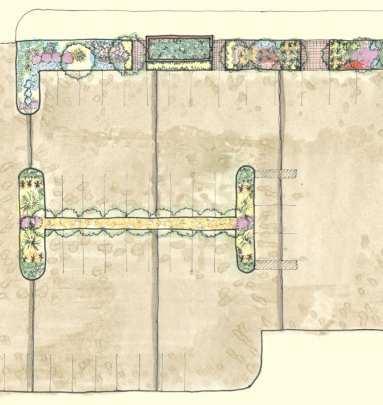 Selected Design Concepts: Xeriscape Plan View of Parking Lot & Landscape: Bus