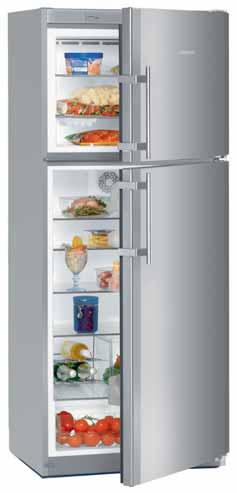 CTNesf 4613 Stainless Steel Freestanding / Freezer Gross volume 322 litres* Net volume 308 litres* Internal analogue temperature dial 3 fruit and vegetable bins Butter and cheese compartment with