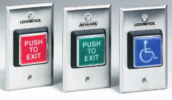 700 Series Pushbuttons Overview Features and benefits Schlage pushbuttons are used to control the ingress and/or egress of a door. The 700 Series pushbuttons are easy to install and operate.