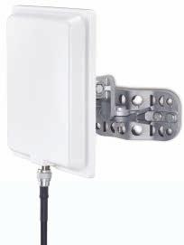 This gain antenna increases the signal strength by focusing the energy in a single direction instead of broadcasting in all directions.