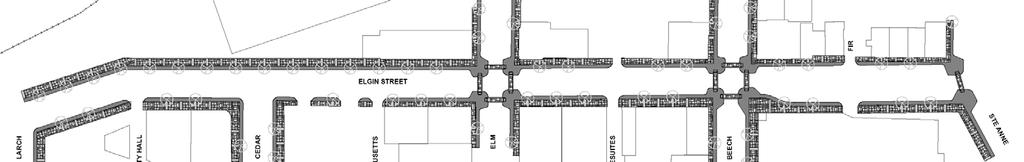 Plan View of Typical Cross Walk Treatment Typical Section of Steetscape Enhancement