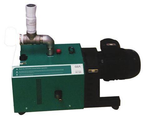 4 GEA VACUUM SYSTEMS RPC Vacuum Pump A high-efficiency, oil-free pump Unique rotor profile allows for a very wide-range yet efficient operation at all speeds.