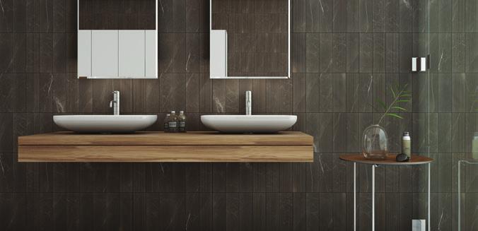 The unique texture and colors allow for the wall tile to be installed as a straight installation or randomly offset.