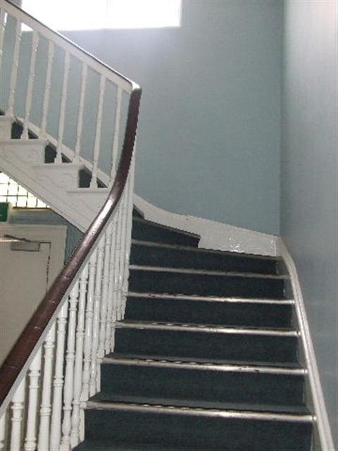 Steps do not have a minimum unobstructed width of 1000mm.