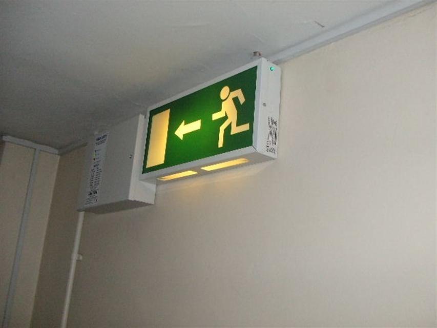 Example of fire exit signs