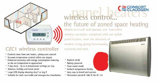 RX Wireless System & CRX1 Controller Large, easy-to-read backlit screen Touch control & easy programming 6 Programmes per day / 7 days per week Thermostat / time