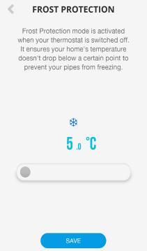 If the room temperature is lower than the frost setpoint, frost protection will be enabled.